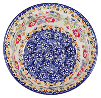 A picture of a Polish Pottery 6.5" Bowl (Poppy Persuasion) | M084S-P265 as shown at PolishPotteryOutlet.com/products/65-bowls-poppy-persuasion