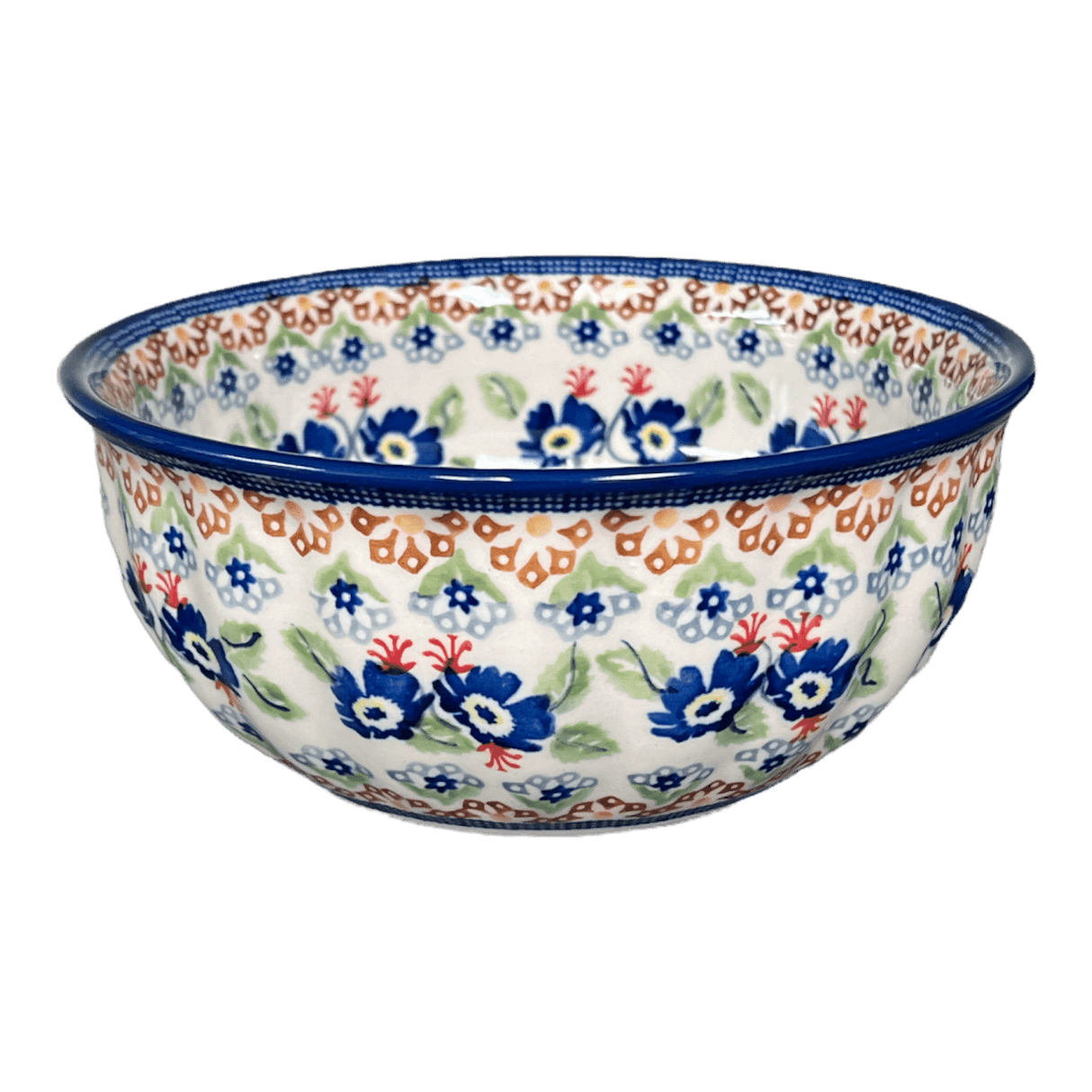 Bowl, Round, 6.5" in "Blue Poppy Persuasion" by Manufaktura | M084S-P269