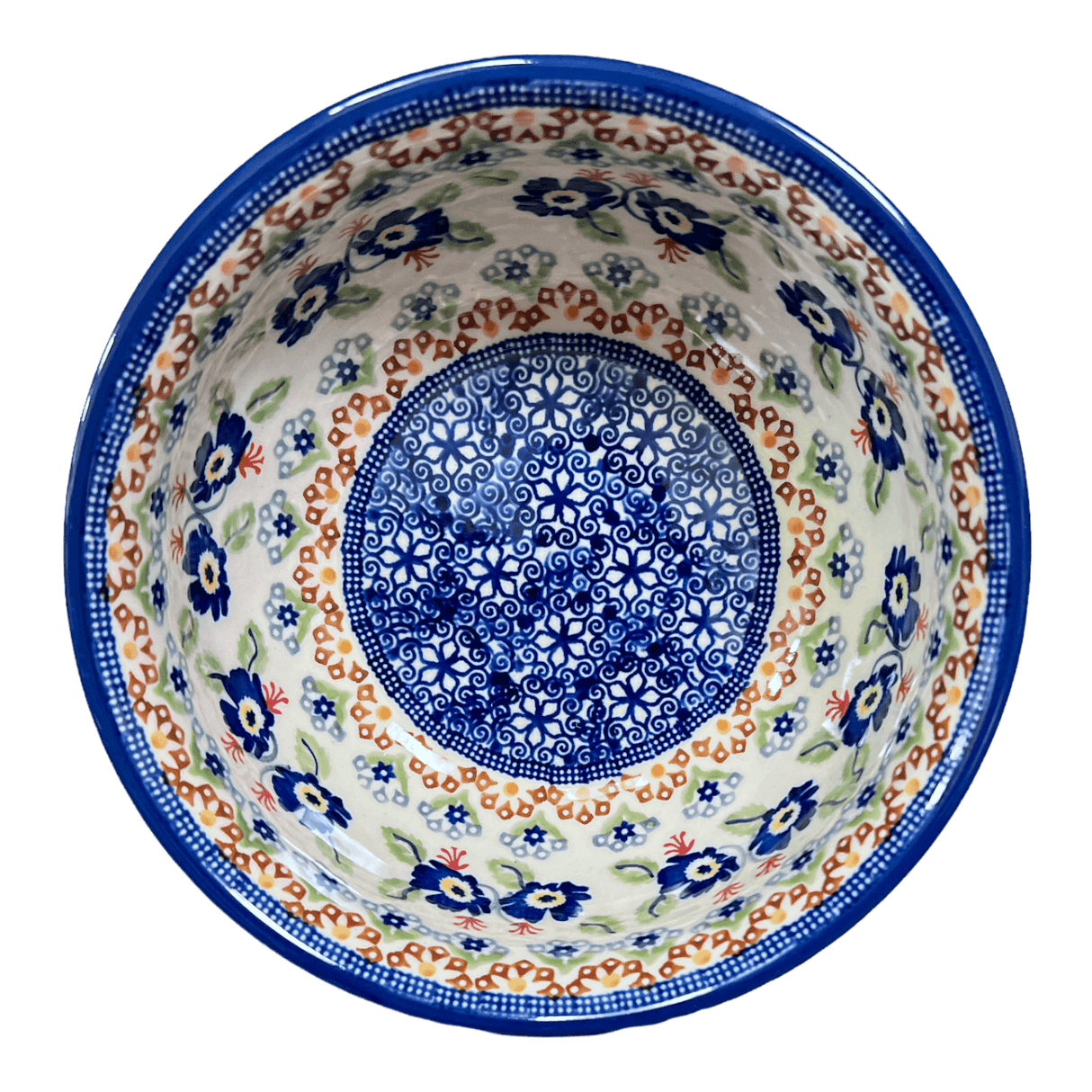 Bowl, Round, 6.5" in "Blue Poppy Persuasion" by Manufaktura | M084S-P269