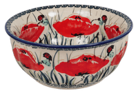 A picture of a Polish Pottery 6.5" Bowl (Poppy Paradise) | M084S-PD01 as shown at PolishPotteryOutlet.com/products/6-5-bowl-poppy-paradise
