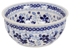 Polish Pottery Bowl, Round, 6.5" in "Duet in Blue" by Manufaktura | M084S-SB01 at PolishPotteryOutlet.com