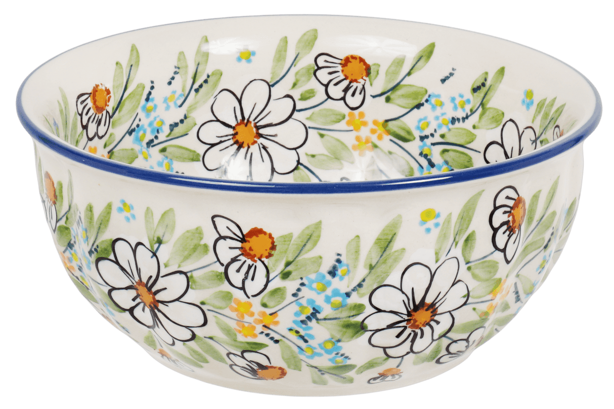 Bowl, Round, 6.5" in "Daisy Bouquet" by Manufaktura | M084S-TAB3