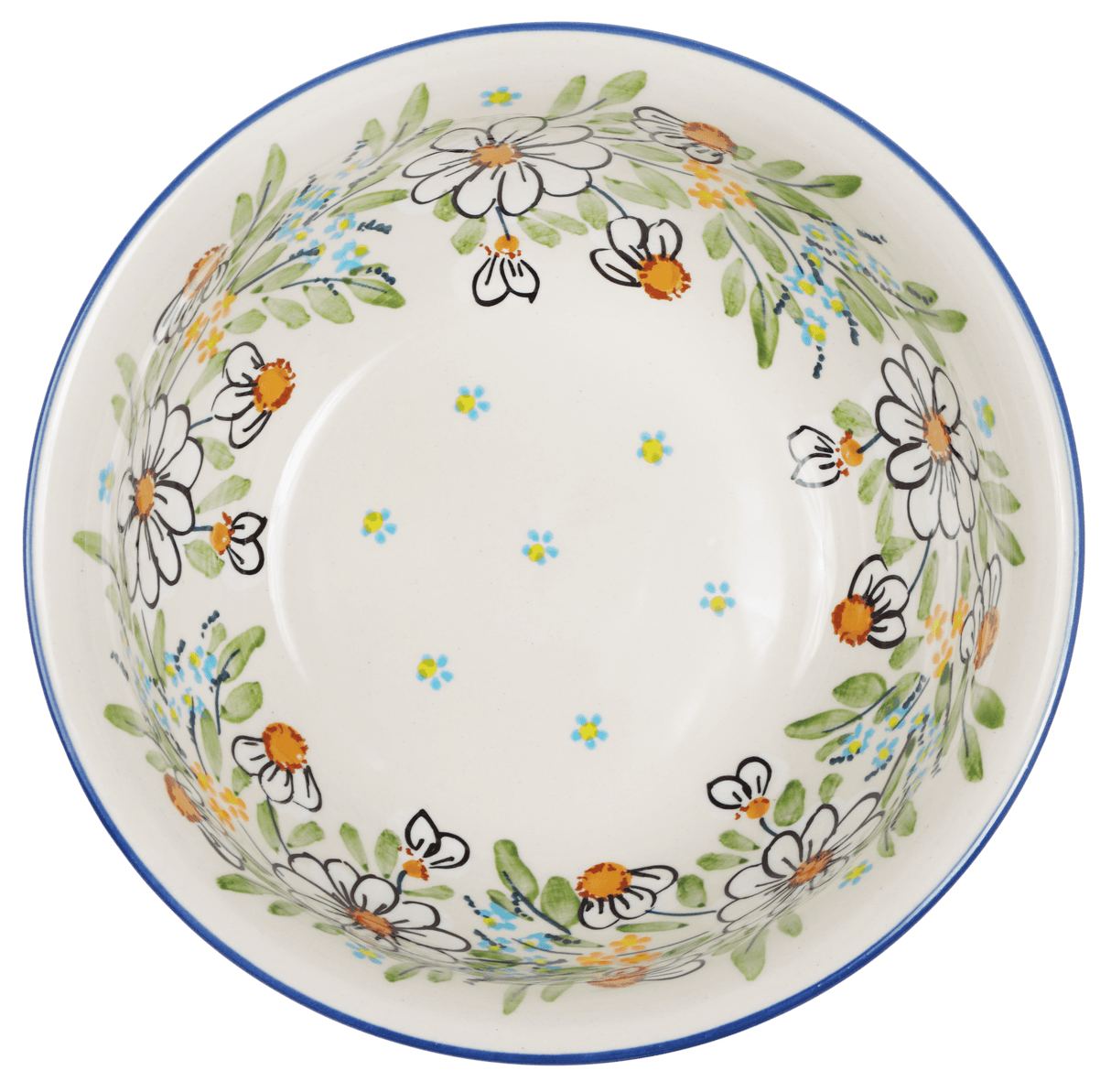 Bowl, Round, 6.5" in "Daisy Bouquet" by Manufaktura | M084S-TAB3