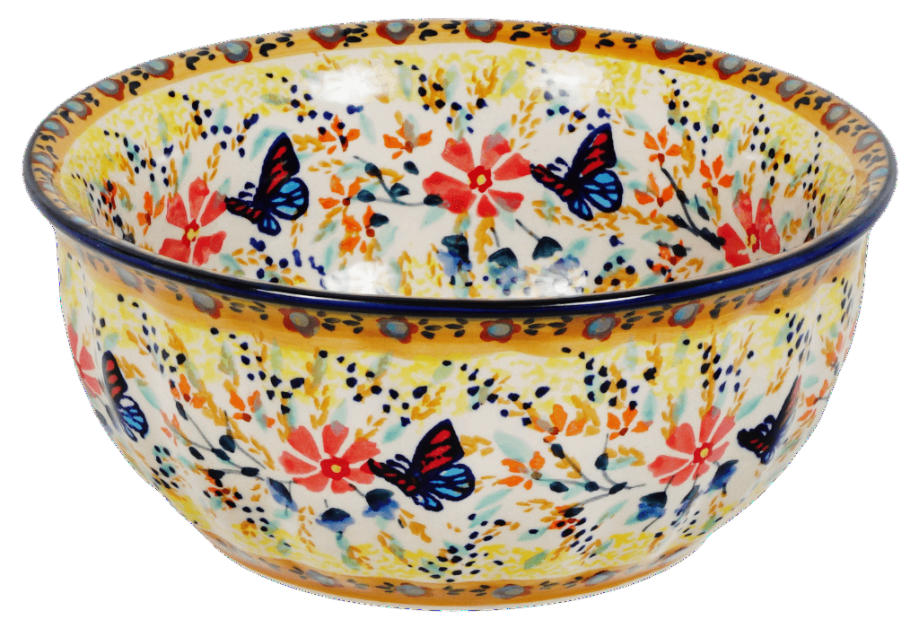 Bowl, Round, 6.5" in "Butterfly Bliss" by Manufaktura | M084S-WK73