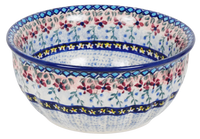 A picture of a Polish Pottery 6.5" Bowl (Lilac Fields) | M084S-WK75 as shown at PolishPotteryOutlet.com/products/6-5-bowl-lilac-fields