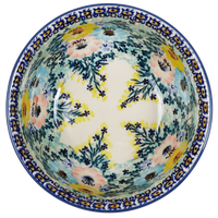 A picture of a Polish Pottery 6.5" Bowl (Brilliant Garland) | M084S-WK79 as shown at PolishPotteryOutlet.com/products/6-5-bowl-brilliant-garland