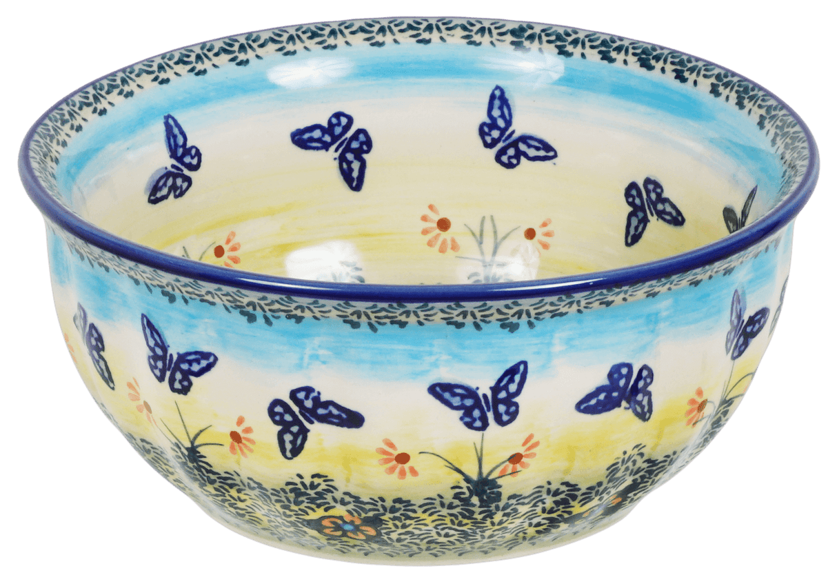 Bowl, Round, 6.5" in "Butterflies in Flight" by Manufaktura | M084S-WKM