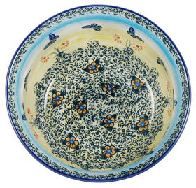 Polish Pottery 6.5" Bowl (Butterflies in Flight) | M084S-WKM Additional Image at PolishPotteryOutlet.com