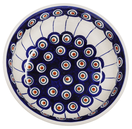 Bowl, Round, 6.5" in "Peacock in Line" by Manufaktura | M084T-54A