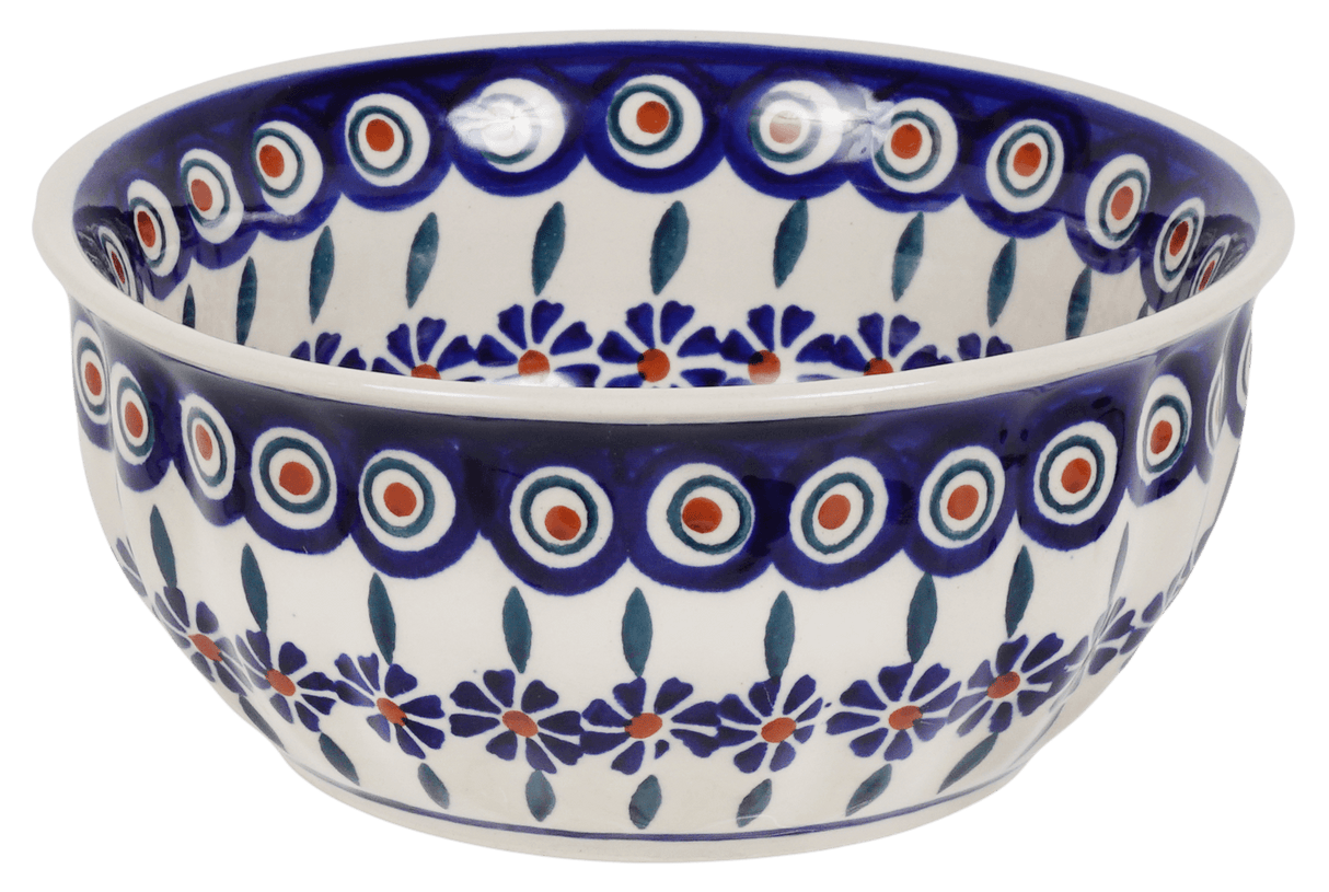 Bowl, Round, 6.5" in "Floral Peacock" by Manufaktura | M084T-54KK