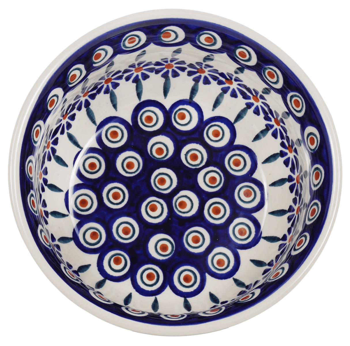 Bowl, Round, 6.5" in "Floral Peacock" by Manufaktura | M084T-54KK