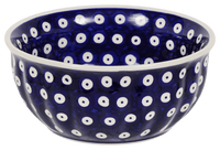 A picture of a Polish Pottery 6.5" Bowl (Dot to Dot) | M084T-70A as shown at PolishPotteryOutlet.com/products/65-bowls-dot-to-dot