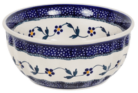 A picture of a Polish Pottery 6.5" Bowl (Morning Glory) | M084T-GI as shown at PolishPotteryOutlet.com/products/65-bowls-morning-glory