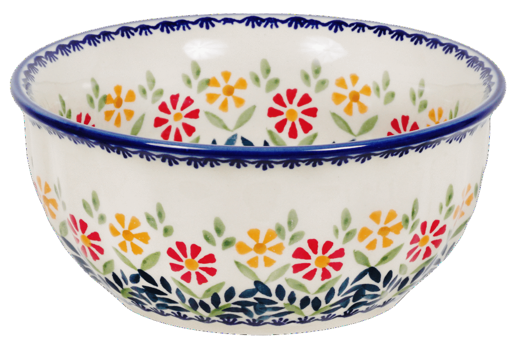 Bowl, Round, 6.5" in "Flower Power" by Manufaktura | M084T-JS14