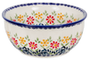 Polish Pottery 6.5" Bowl (Flower Power) | M084T-JS14 at PolishPotteryOutlet.com