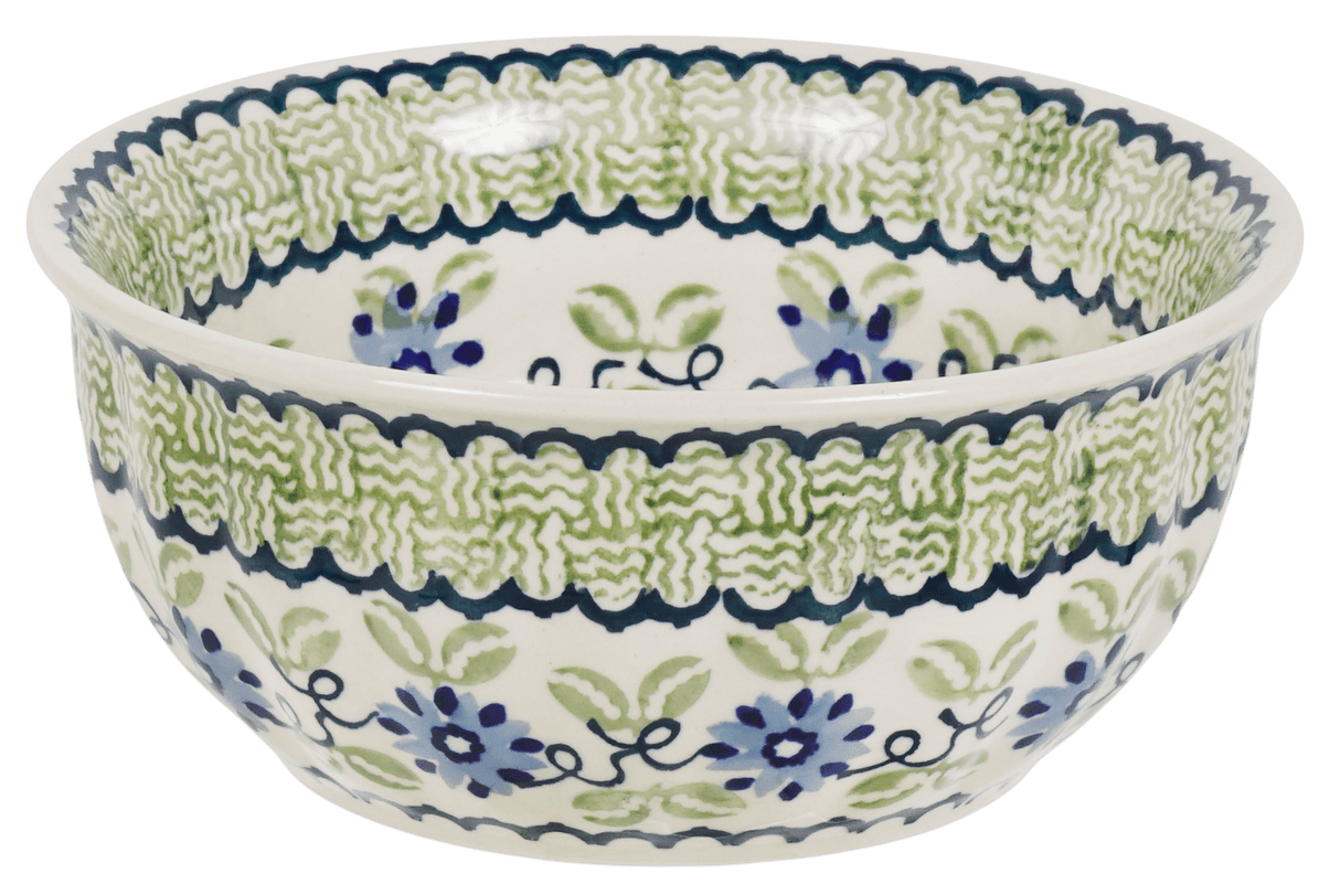 Bowl, Round, 6.5" in "Woven Blues" by Manufaktura | M084T-P182