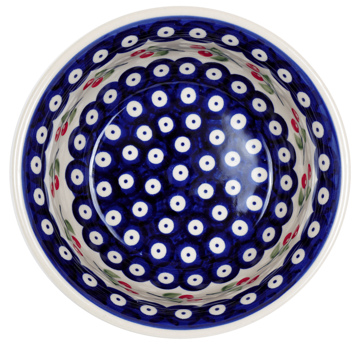 Bowl, Round, 6.5" in "Cherry Dot" by Manufaktura | M084T-70WI