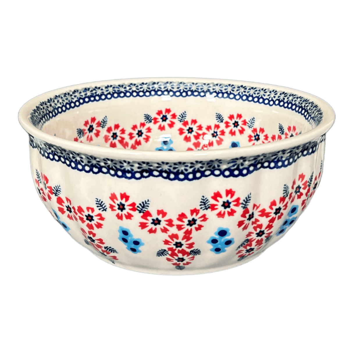 Bowl, Round, 6.5" in "Floral Symmetry" by Manufaktura | M084T-DH18