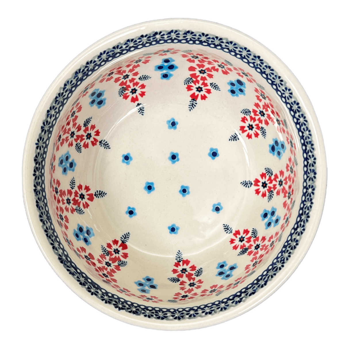 Bowl, Round, 6.5" in "Floral Symmetry" by Manufaktura | M084T-DH18