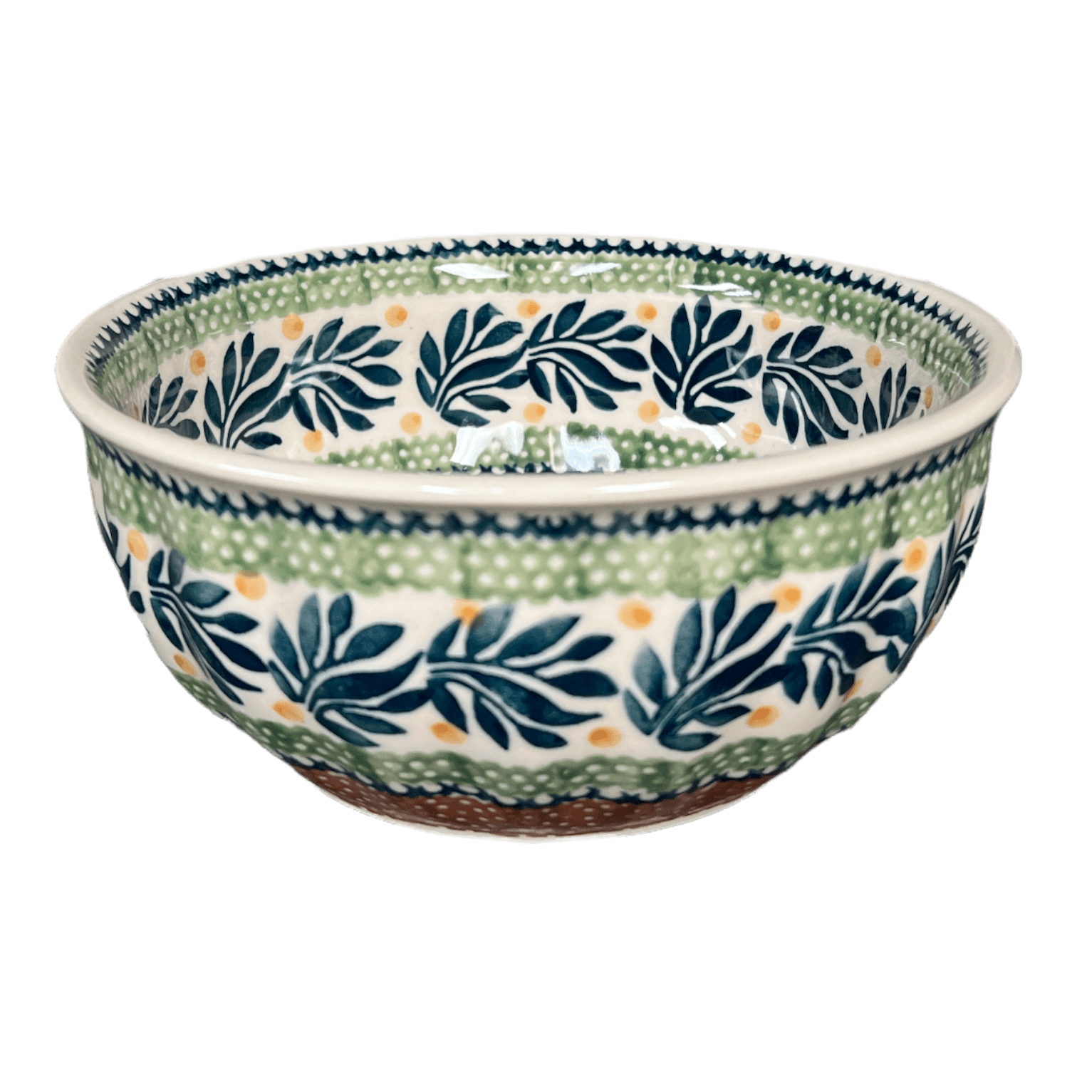 Zaklady Jungle Flower Large Mixing Bowl Polish Pottery