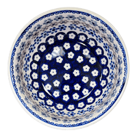 A picture of a Polish Pottery 6.5" Bowl (Floral Chain) | M084T-EO37 as shown at PolishPotteryOutlet.com/products/6-5-bowl-floral-chain-m084t-eo37