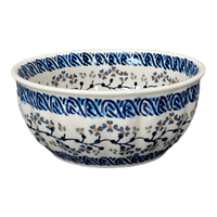 A picture of a Polish Pottery 6.5" Bowl (Baby Blue Eyes) | M084T-MC19 as shown at PolishPotteryOutlet.com/products/6-5-bowl-baby-blue-eyes-m084t-mc19