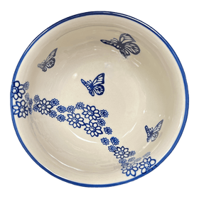Polish Pottery 6.5" Bowl (Butterfly Garden) | M084T-MOT1 Additional Image at PolishPotteryOutlet.com