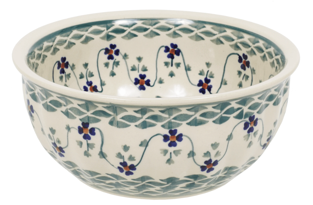 Bowl, Round, 6.5" in "Woven Pansies" by Manufaktura | M084T-RV