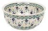 Polish Pottery 6.5" Bowl (Woven Pansies) | M084T-RV at PolishPotteryOutlet.com