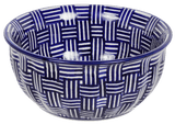 Bowl, Round, 6.5" in "Blue Basket Weave" by Manufaktura | M084U-32