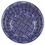 Bowl, Round, 6.5" in "Blue Basket Weave" by Manufaktura | M084U-32