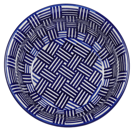 Bowl, Round, 6.5" in "Blue Basket Weave" by Manufaktura | M084U-32