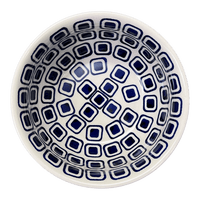 A picture of a Polish Pottery 6.5" Bowl (Navy Retro) | M084U-601A as shown at PolishPotteryOutlet.com/products/6-5-bowl-navy-retro-m084u-601a