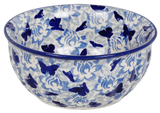 Bowl, Round, 6.5" in "Dusty Blue Butterflies" by Manufaktura | M084U-AS56