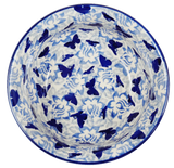 Bowl, Round, 6.5" in "Dusty Blue Butterflies" by Manufaktura | M084U-AS56