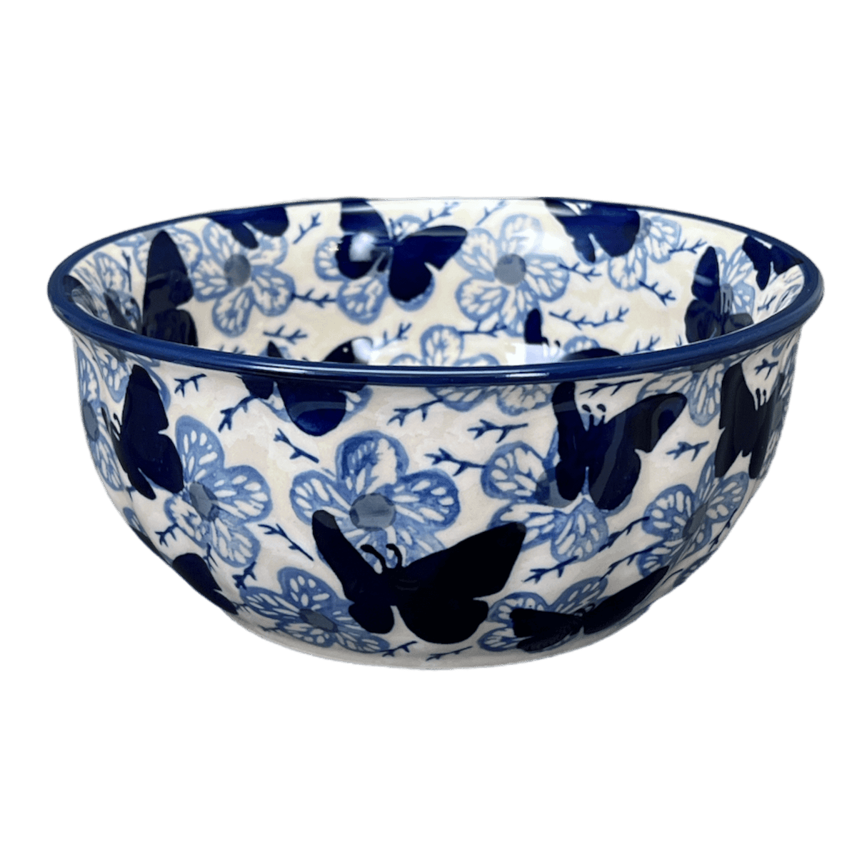 Bowl, Round, 6.5" in "Blue Butterfly" by Manufaktura | M084U-AS58