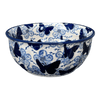 Polish Pottery 6.5" Bowl (Blue Butterfly) | M084U-AS58 at PolishPotteryOutlet.com