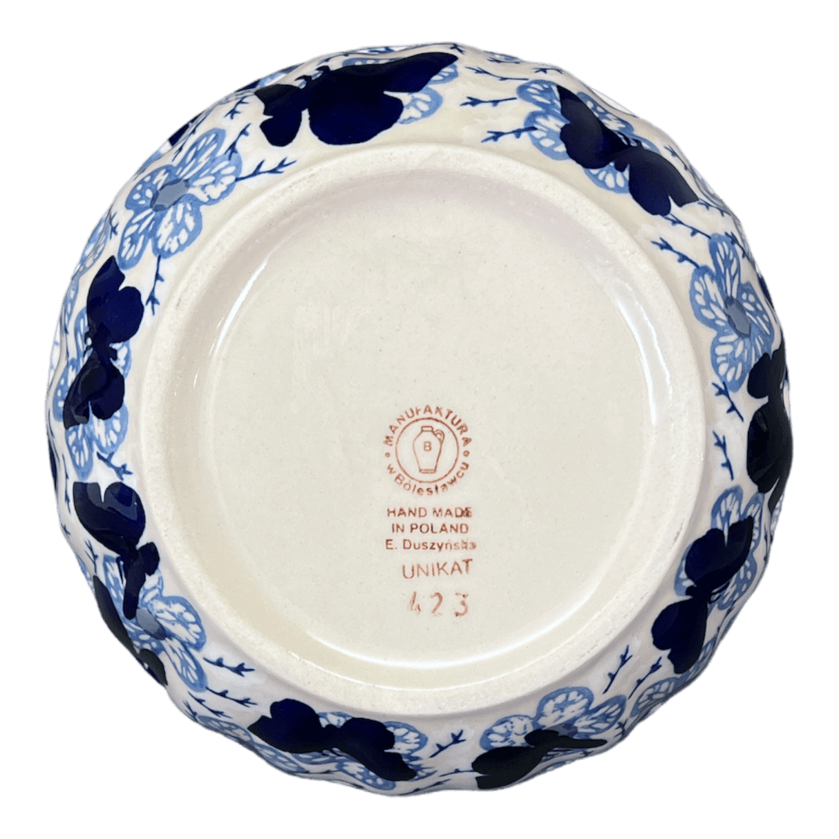 Bowl, Round, 6.5" in "Blue Butterfly" by Manufaktura | M084U-AS58