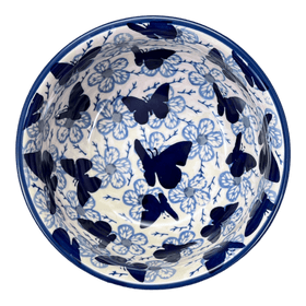 Polish Pottery 6.5" Bowl (Blue Butterfly) | M084U-AS58 Additional Image at PolishPotteryOutlet.com