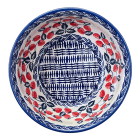 Polish Pottery 6.5" Bowl (Fresh Strawberries) | M084U-AS70 Additional Image at PolishPotteryOutlet.com
