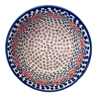 A picture of a Polish Pottery 6.5" Bowl (Falling Petals) | M084U-AS72 as shown at PolishPotteryOutlet.com/products/6-5-bowl-falling-petals-m084u-as72