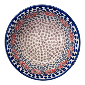Polish Pottery 6.5" Bowl (Falling Petals) | M084U-AS72 Additional Image at PolishPotteryOutlet.com