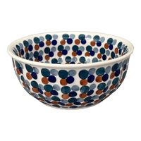 A picture of a Polish Pottery 6.5" Bowl (Fall Confetti) | M084U-BM01 as shown at PolishPotteryOutlet.com/products/6-5-bowl-berry-bunches-m084u-bm01