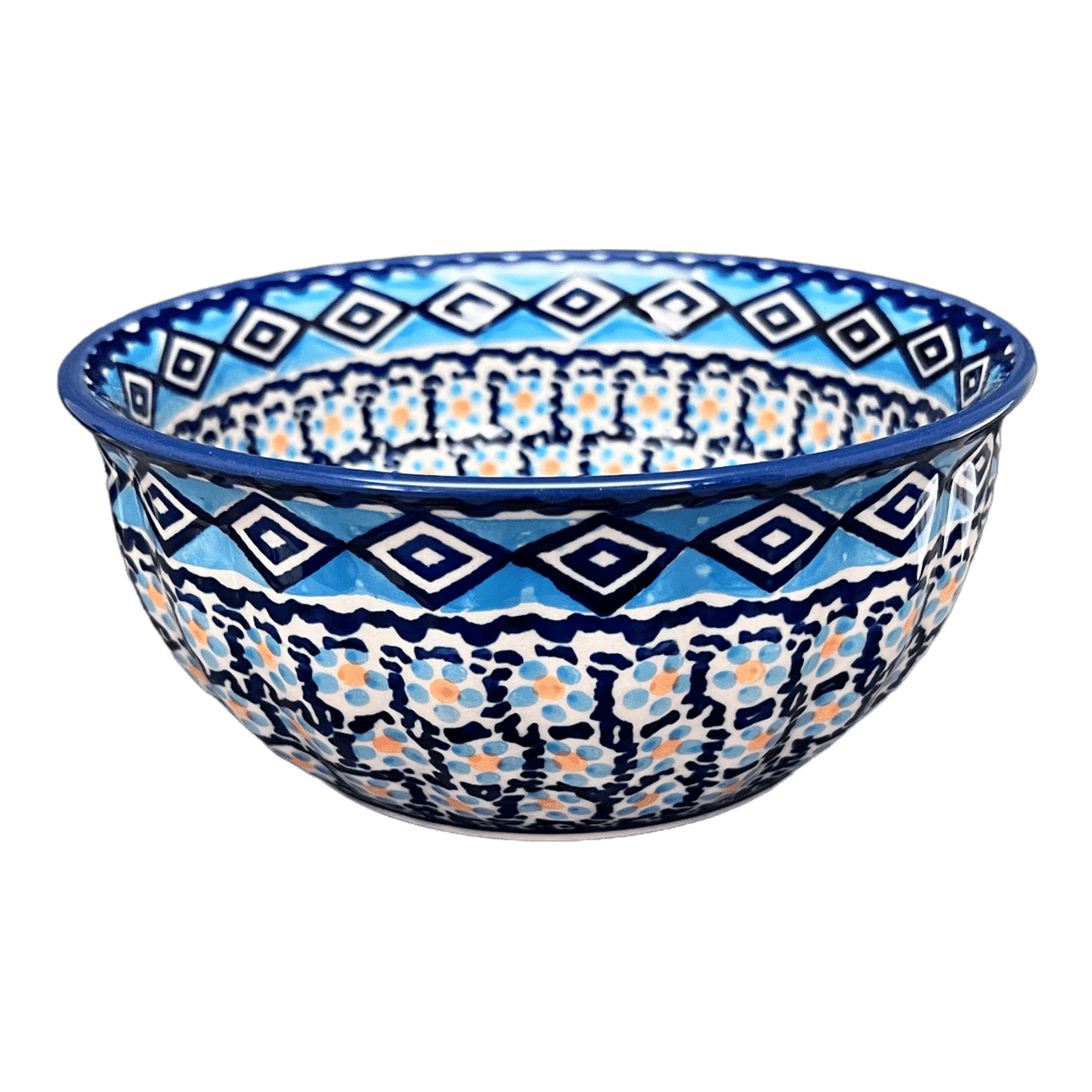 Bowl, Round, 6.5" in "Blue Diamond" by Manufaktura | M084U-DHR