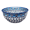 Polish Pottery 6.5" Bowl (Blue Diamond) | M084U-DHR at PolishPotteryOutlet.com