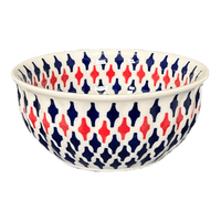 A picture of a Polish Pottery 6.5" Bowl (Shock Waves) | M084U-GZ42 as shown at PolishPotteryOutlet.com/products/6-5-bowl-gz42-m084u-gz42