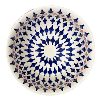 A picture of a Polish Pottery 6.5" Bowl (Shock Waves) | M084U-GZ42 as shown at PolishPotteryOutlet.com/products/6-5-bowl-gz42-m084u-gz42