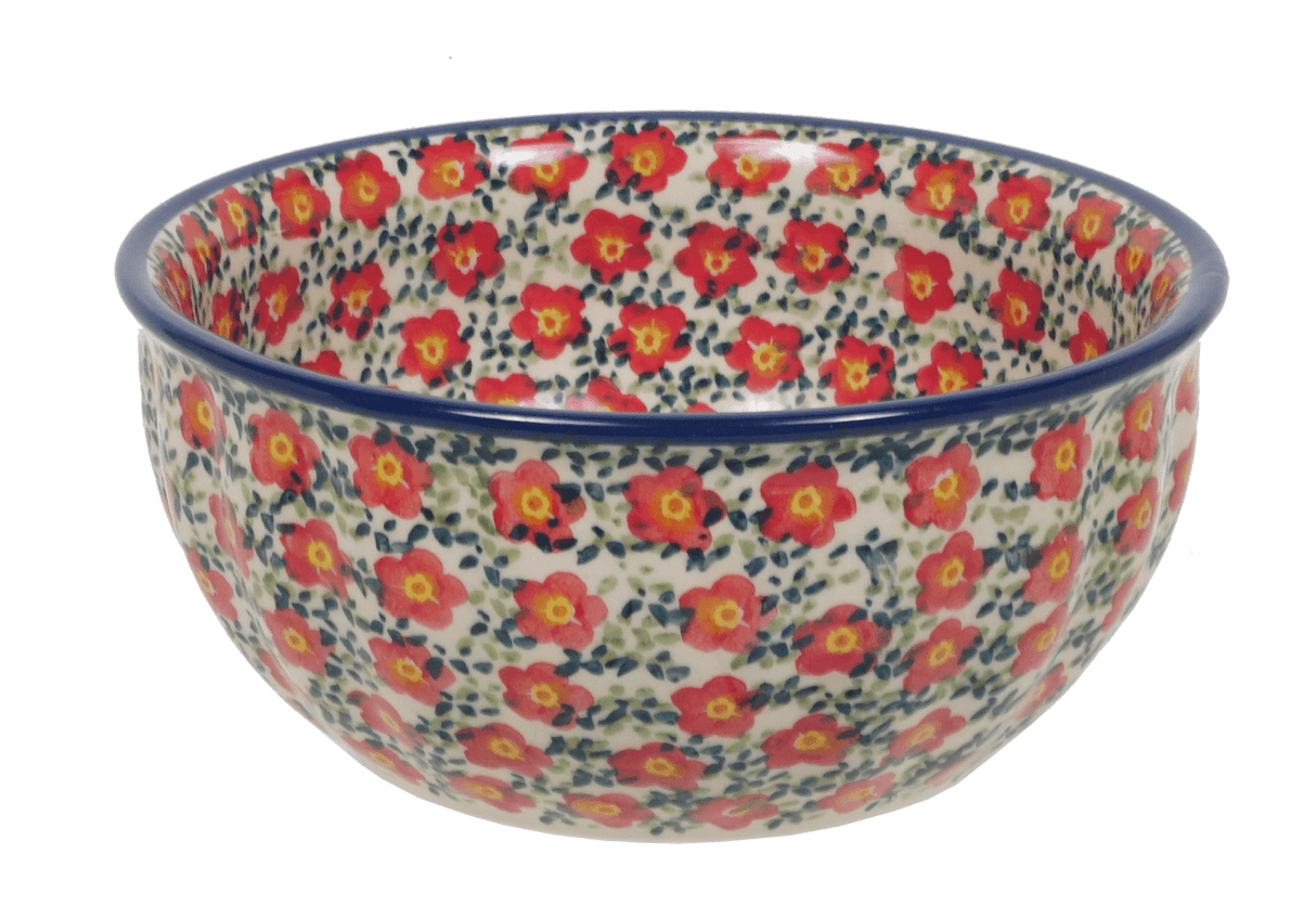 Bowl, Round, 6.5" in "Floral Revival Red" by Manufaktura | M084U-MCZE