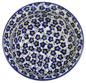 Polish Pottery Bowl, Round, 6.5" in "Floral Revival Blue" by Manufaktura | M084U-MKOB Additional Image at PolishPotteryOutlet.com