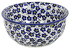 Polish Pottery Bowl, Round, 6.5" in "Floral Revival Blue" by Manufaktura | M084U-MKOB at PolishPotteryOutlet.com